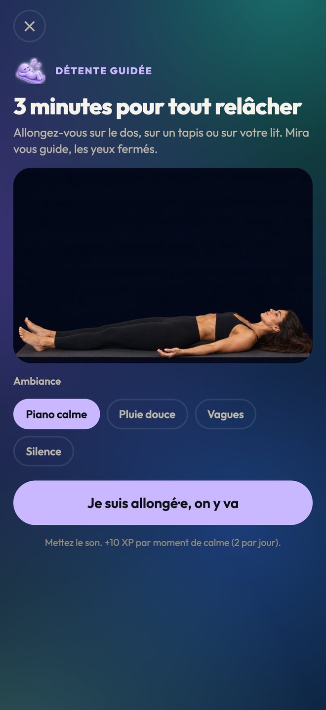 Détente guidée : 3 minutes allongé, en musique